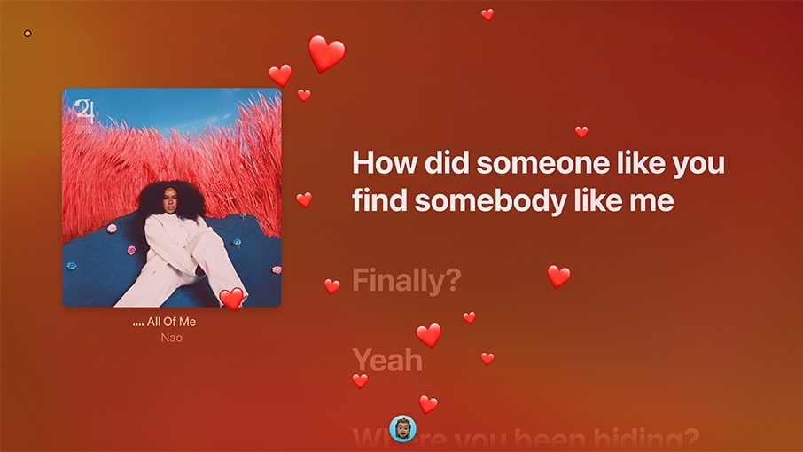 فيديو لتطبيق Apple&nbsp;Music مع كلمات أغنية 'All&nbsp;of&nbsp;me' للفنانة Nao