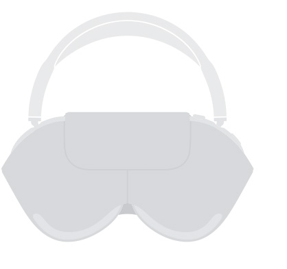 Illusztráció az AirPods Max Smart Case-ről. A tok tömege 134,5 gramm.