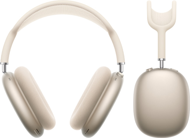 Csillagfény AirPods Max 2 elölnézeti és oldalnézeti képe