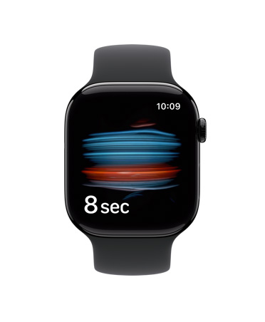 Apple Watch Series 11, hliníkový kryt v leštenej temnej čiernej farbe, apka Zdravie sníma saturáciu kyslíkom, čierny športový remienok